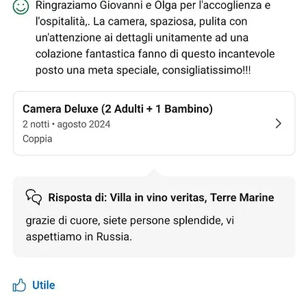 Bed & Breakfast In Vino Veritas Arcola